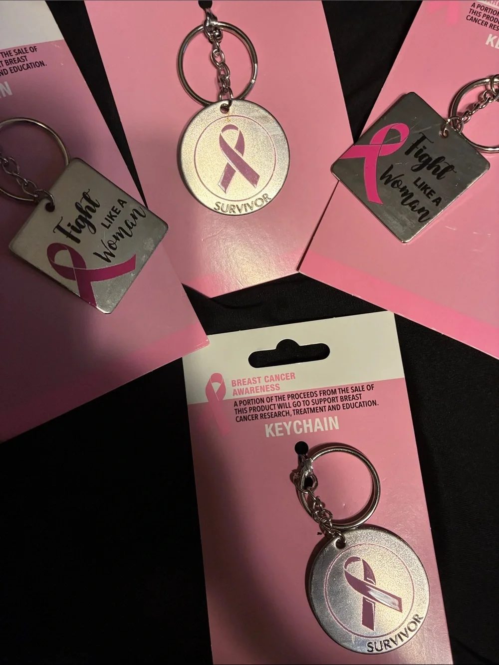 Breast Cancer Awareness Pink Ribbon Keychain - Unbranded (4/$8)